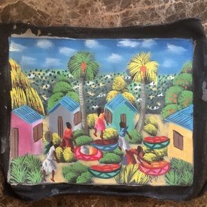 Haiti Oil Canvas Painting Signed